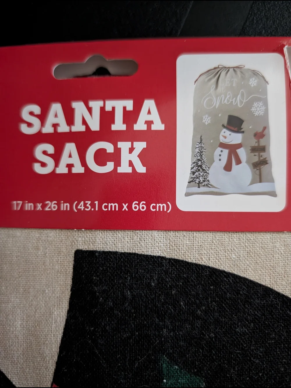 Snowman Santa Cinch Sack Winter